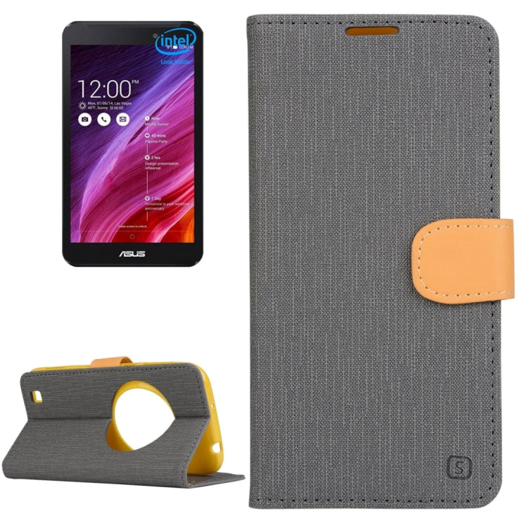 Denim Texture Horizontal Flip Solid Color Leather Case with Holder & Card Slots & Wallet for Asus ZenFone Zoom / ZX551ML