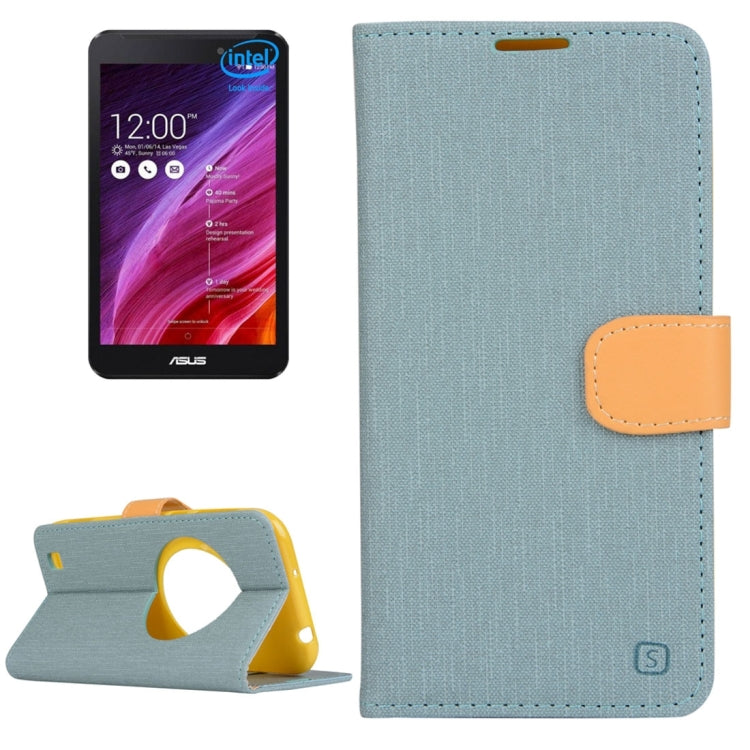 Denim Texture Horizontal Flip Solid Color Leather Case with Holder & Card Slots & Wallet for Asus ZenFone Zoom / ZX551ML
