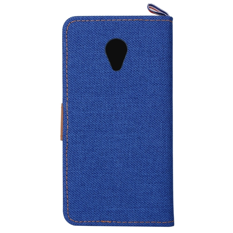 Denim Texture Horizontal Flip Leather Case with Card Slots & Holder for Meizu M2