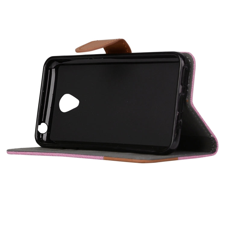 Denim Texture Horizontal Flip Leather Case with Card Slots & Holder for Meizu M2