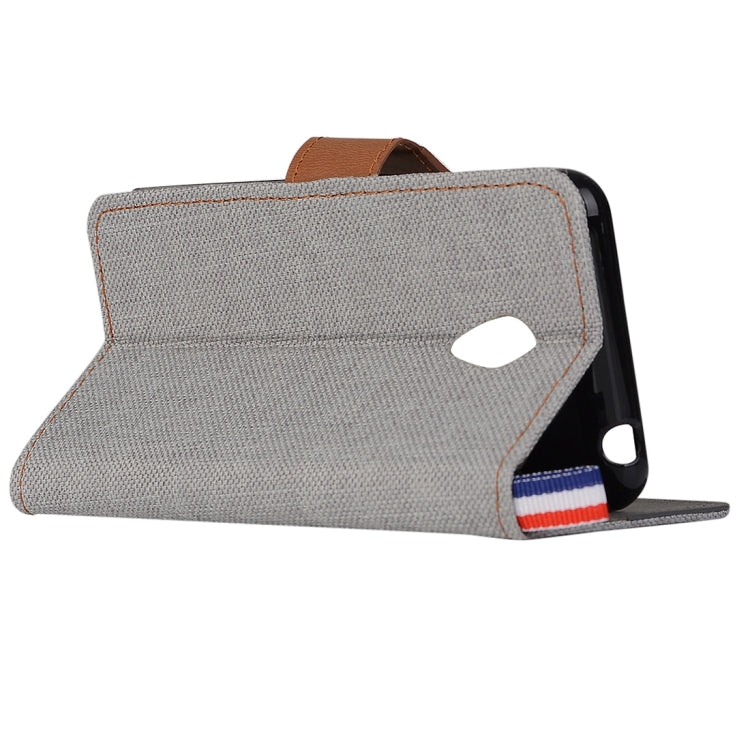 Denim Texture Horizontal Flip Leather Case with Card Slots & Holder for Meizu M2