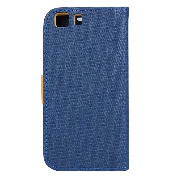 Denim Texture Horizontal Flip Solid Color Leather Case with Holder & Card Slots & Wallet for Doogee X5 (S-MPH-1005)