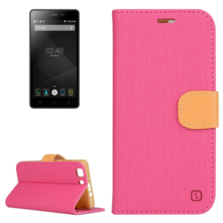 Denim Texture Horizontal Flip Solid Color Leather Case with Holder & Card Slots & Wallet for Doogee X5 (S-MPH-1005)