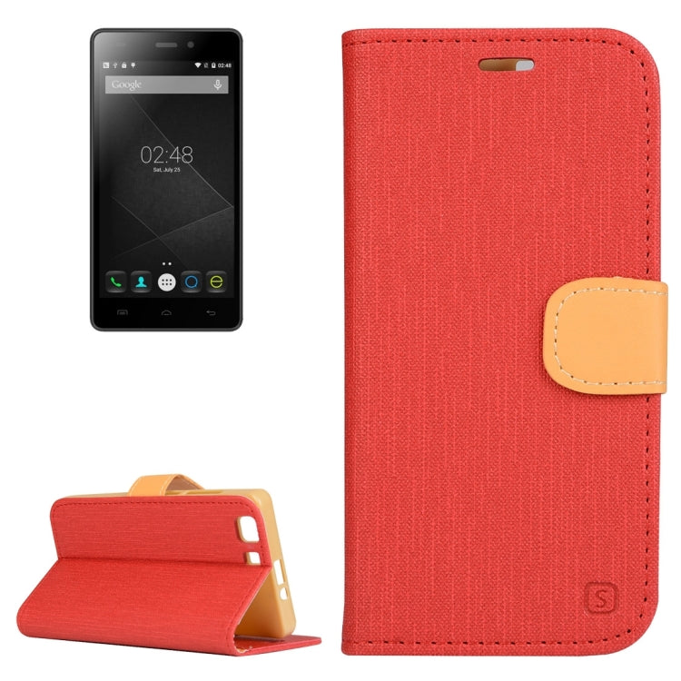 Denim Texture Horizontal Flip Solid Color Leather Case with Holder & Card Slots & Wallet for Doogee X5 (S-MPH-1005)