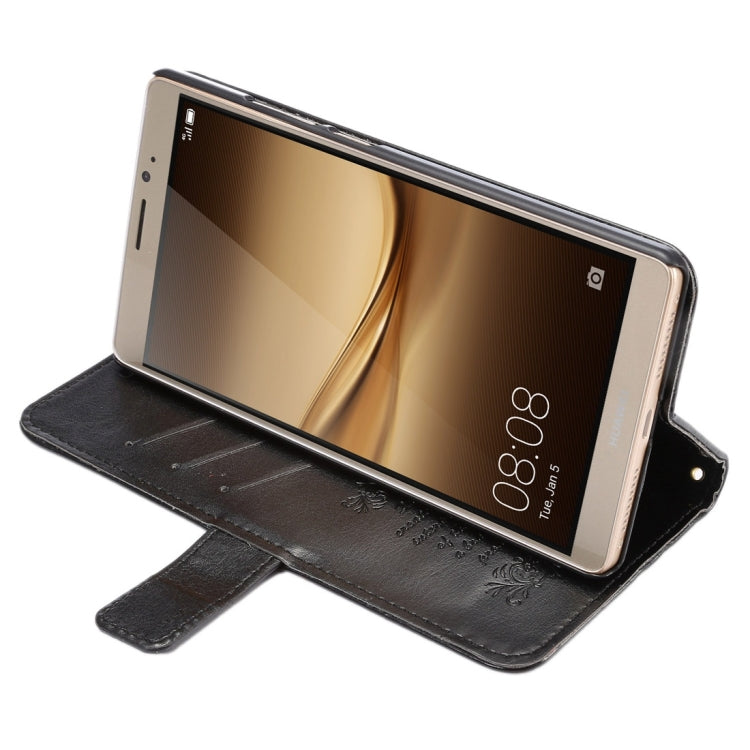 For Huawei Mate 8 Lambskin Texture Horizontal Flip Leather Case with Holder & Lanyard & Card Slots
