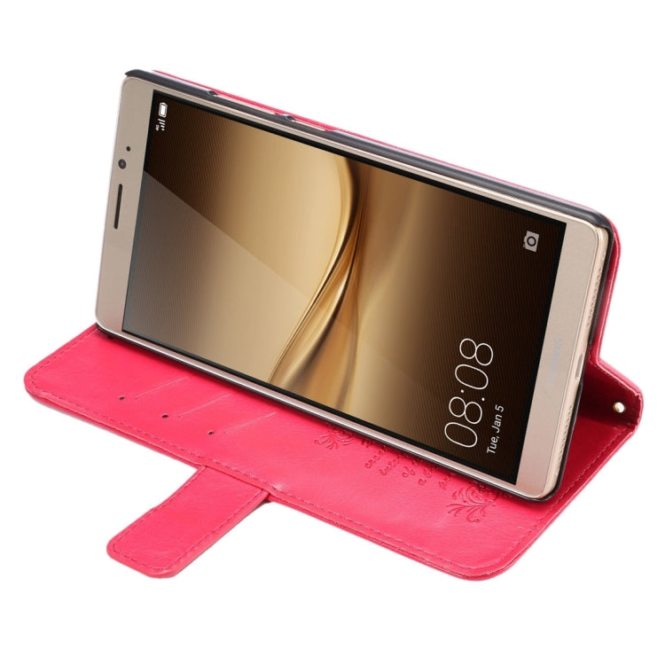 For Huawei Mate 8 Lambskin Texture Horizontal Flip Leather Case with Holder & Lanyard & Card Slots