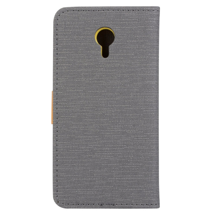 Denim Texture Horizontal Flip Solid Color Leather Case with Holder & Card Slots & Wallet for Meizu M2 Note