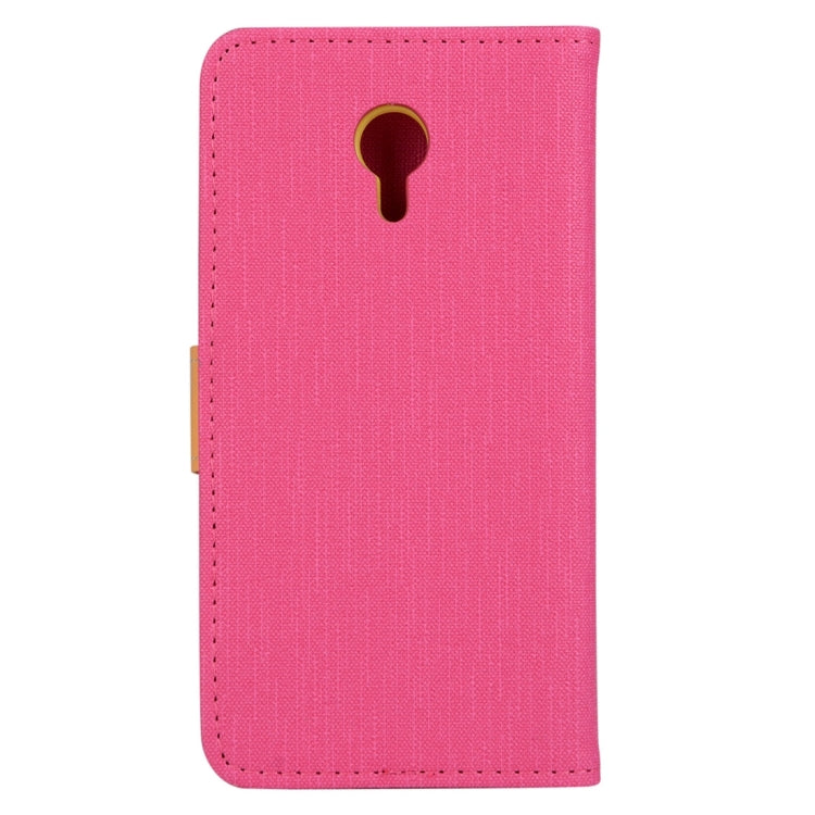 Denim Texture Horizontal Flip Solid Color Leather Case with Holder & Card Slots & Wallet for Meizu M2 Note