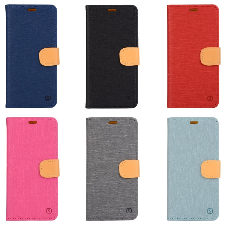 Denim Texture Horizontal Flip Solid Color Leather Case with Holder & Card Slots & Wallet for Meizu M2 Note