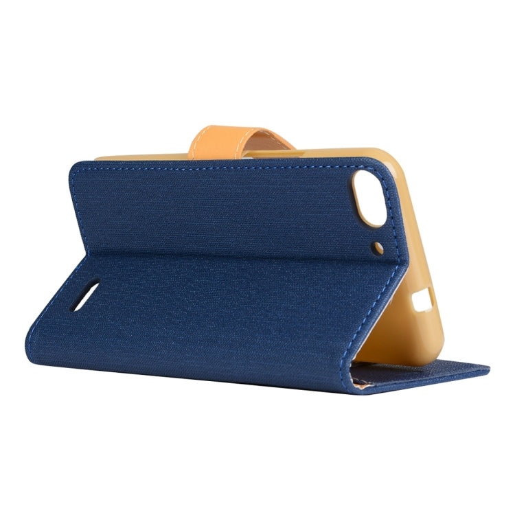 Denim Texture Horizontal Flip Solid Color Leather Case with Holder & Card Slots & Wallet for Vodafone Smart Ultra 6 / V995