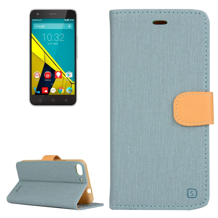 Denim Texture Horizontal Flip Solid Color Leather Case with Holder & Card Slots & Wallet for Vodafone Smart Ultra 6 / V995