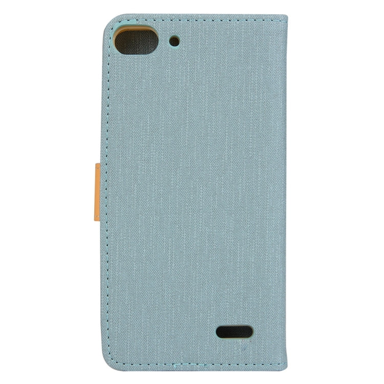 Denim Texture Horizontal Flip Solid Color Leather Case with Holder & Card Slots & Wallet for Vodafone Smart Ultra 6 / V995