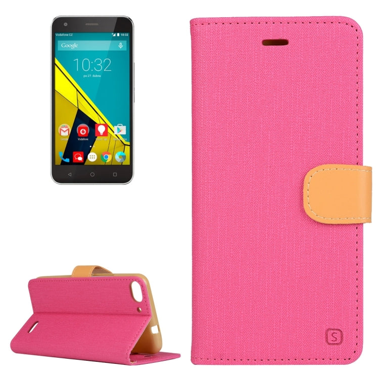 Denim Texture Horizontal Flip Solid Color Leather Case with Holder & Card Slots & Wallet for Vodafone Smart Ultra 6 / V995