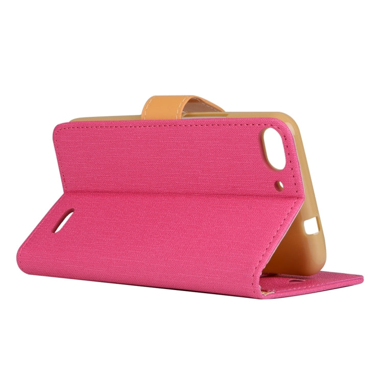 Denim Texture Horizontal Flip Solid Color Leather Case with Holder & Card Slots & Wallet for Vodafone Smart Ultra 6 / V995