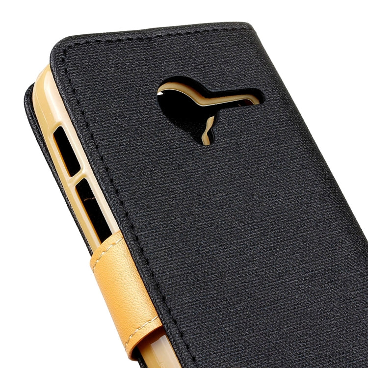 Denim Texture Horizontal Flip Solid Color Leather Case with Holder & Card Slots & Wallet for Vodafone Smart Speed 6