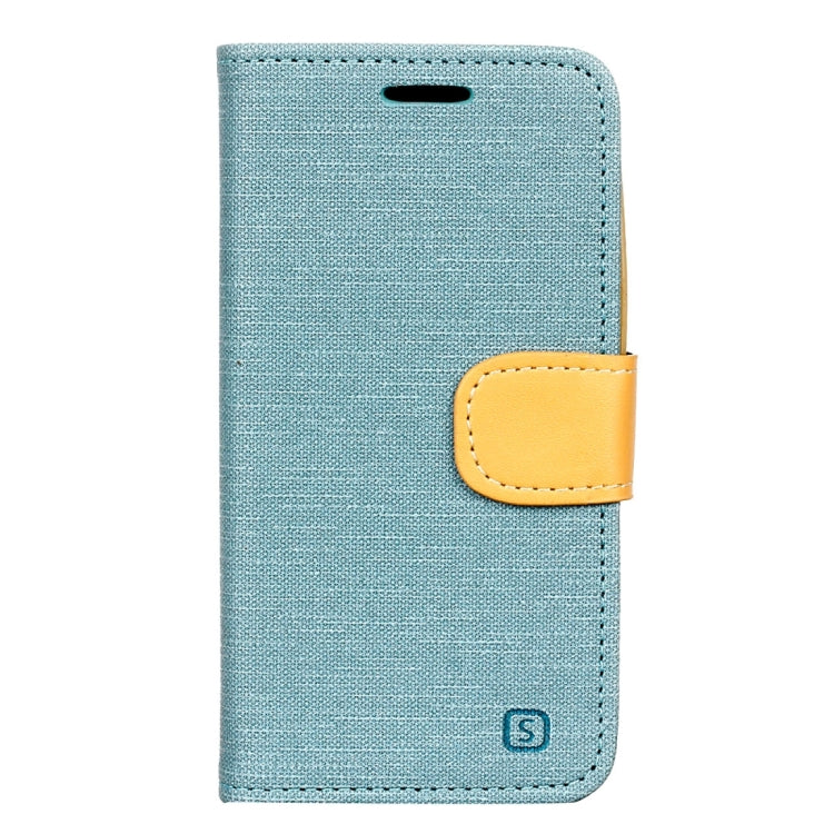 Denim Texture Horizontal Flip Solid Color Leather Case with Holder & Card Slots & Wallet for Vodafone Smart Speed 6