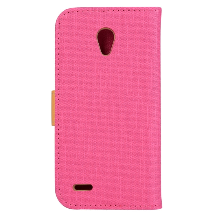 Denim Texture Horizontal Flip Solid Color Leather Case with Holder & Card Slots & Wallet for Vodafone Smart Speed 6