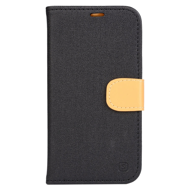 Denim Texture Horizontal Flip Solid Color Leather Case with Holder & Card Slots & Wallet for Vodafone Smart Prime 6
