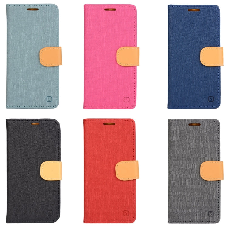 Denim Texture Horizontal Flip Solid Color Leather Case with Holder & Card Slots & Wallet for Vodafone Smart Prime 6