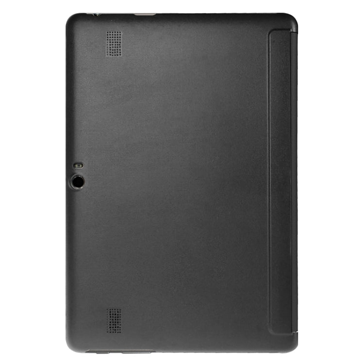 Stone Texture Solid Color Leather Case with Three-Folding Holder for Huawei MediaPad 10 FHD