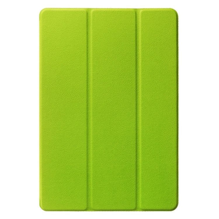 Stone Texture Solid Color Leather Case with Three-Folding Holder for Huawei MediaPad 10 FHD