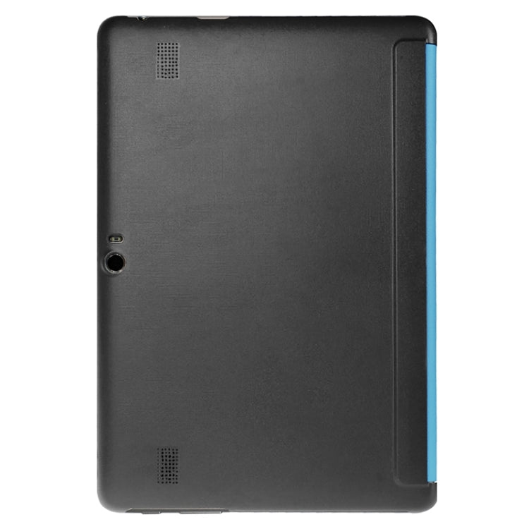 Stone Texture Solid Color Leather Case with Three-Folding Holder for Huawei MediaPad 10 FHD