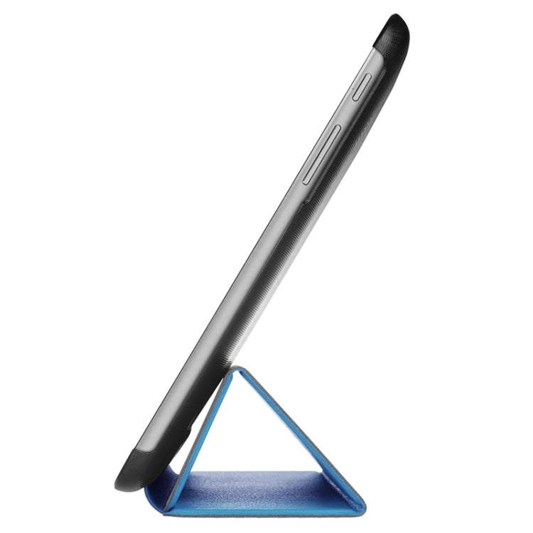 Stone Texture Solid Color Leather Case with Three-Folding Holder for Huawei MediaPad 10 FHD