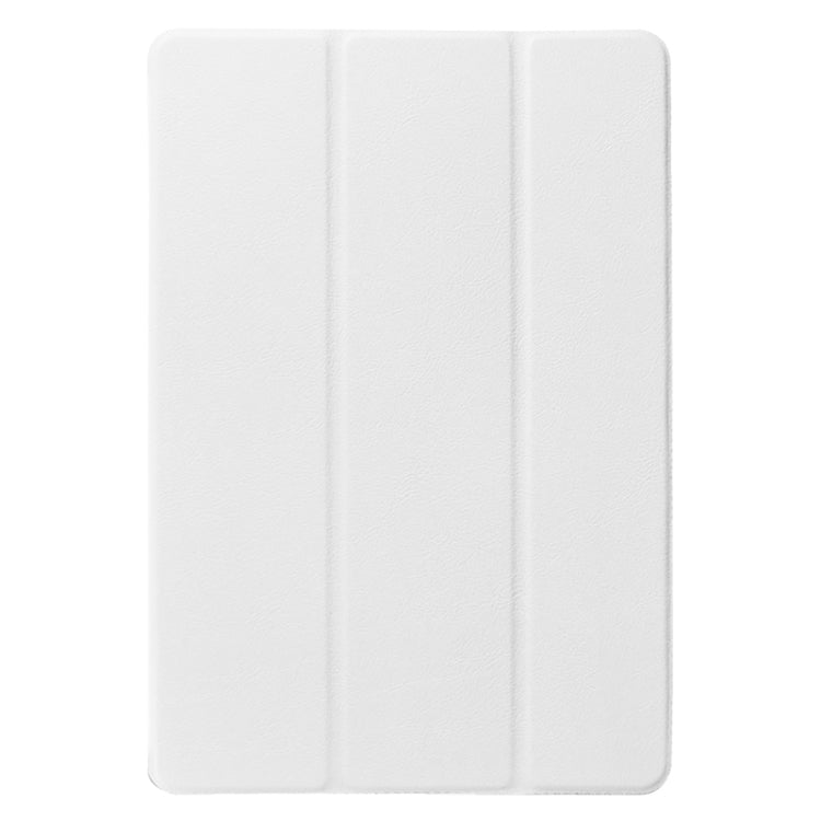 Stone Texture Solid Color Leather Case with Three-Folding Holder for Huawei MediaPad 10 FHD