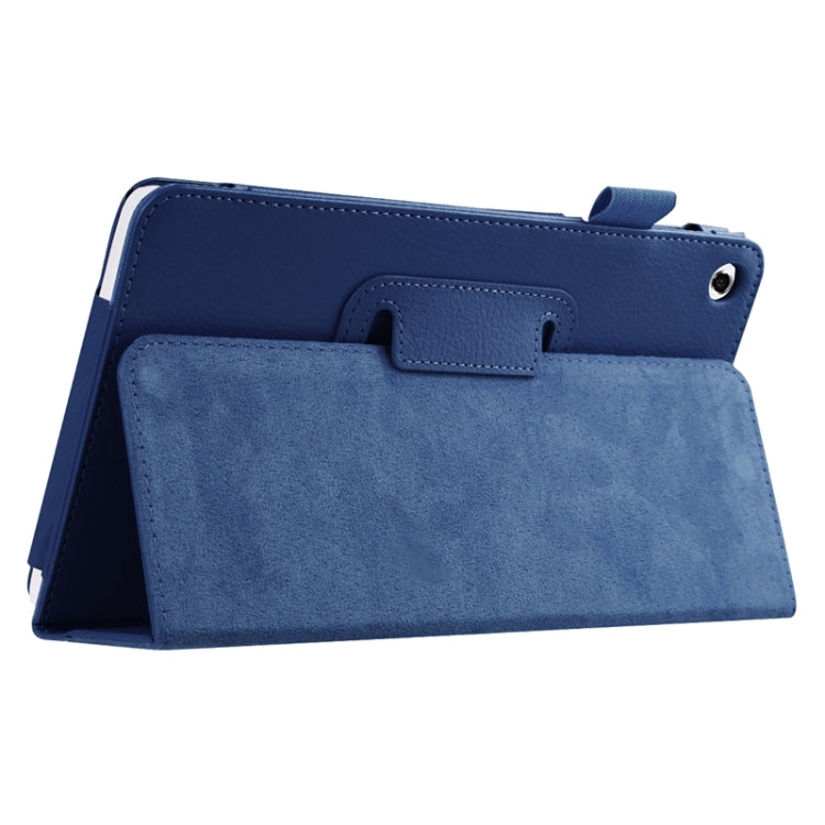 Litchi Texture Solid Color Leather Case with Holder for Huawei MediaPad M1 / S8-301W