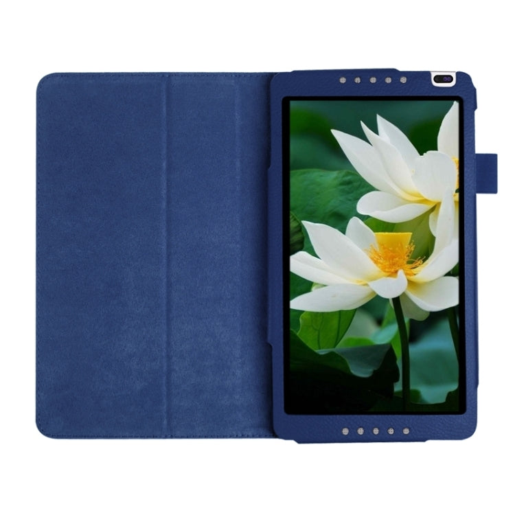 Litchi Texture Solid Color Leather Case with Holder for Huawei MediaPad M1 / S8-301W