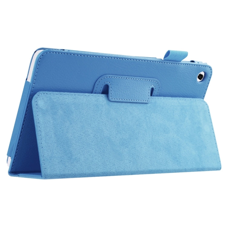 Litchi Texture Solid Color Leather Case with Holder for Huawei MediaPad M1 / S8-301W