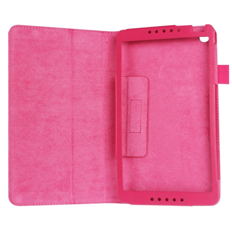 Litchi Texture Solid Color Leather Case with Holder for Huawei MediaPad M1 / S8-301W