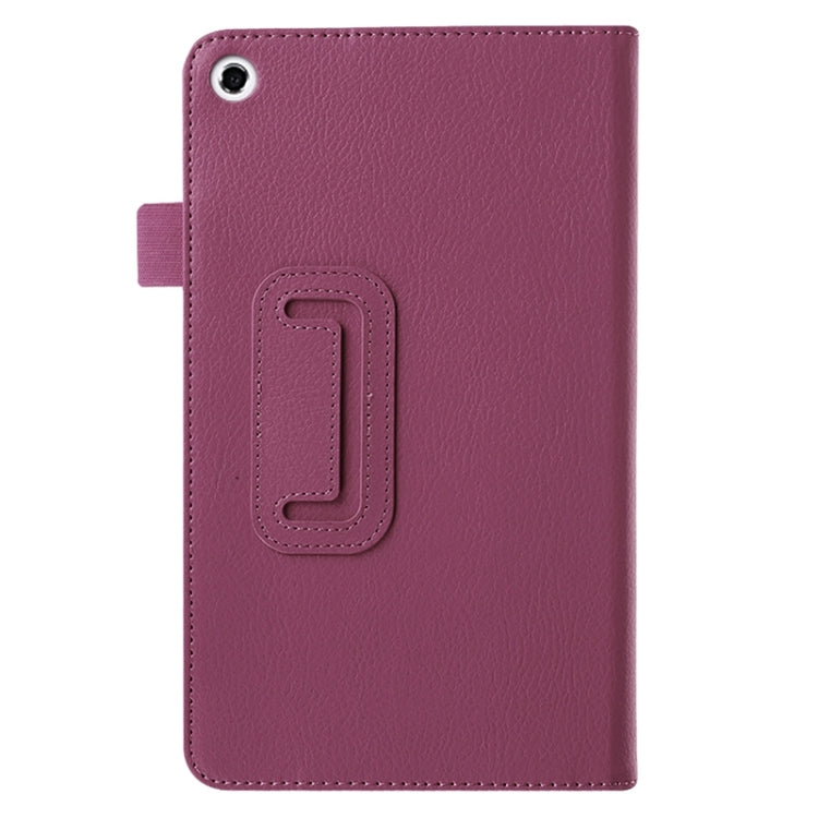 Litchi Texture Solid Color Leather Case with Holder for Huawei MediaPad M1 / S8-301W