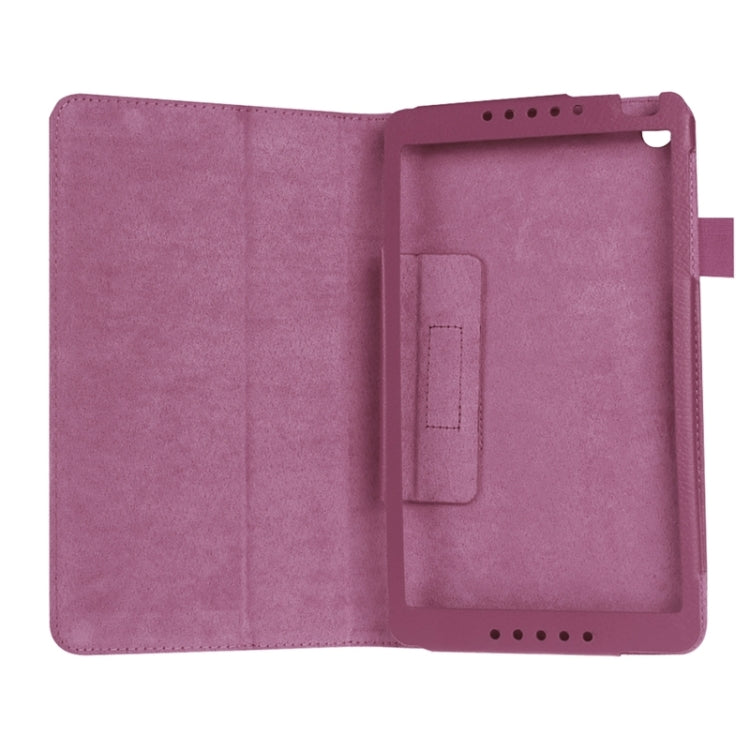 Litchi Texture Solid Color Leather Case with Holder for Huawei MediaPad M1 / S8-301W