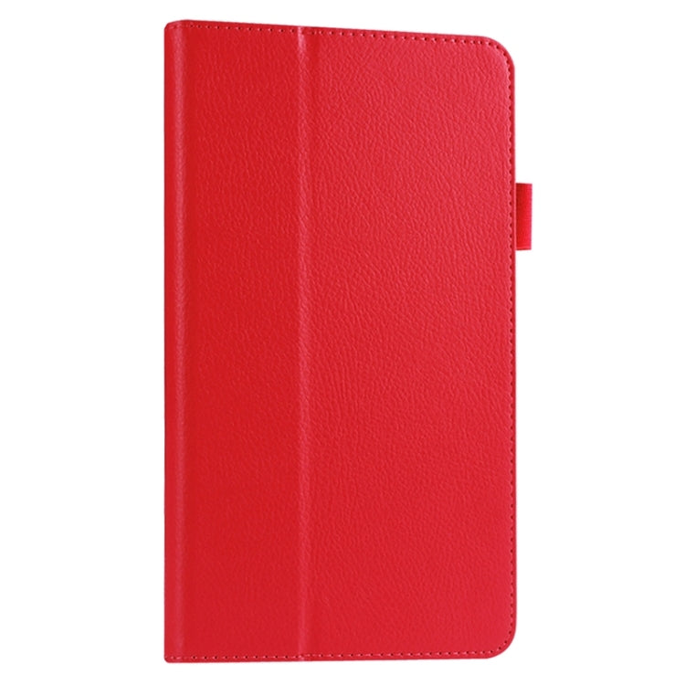 Litchi Texture Solid Color Leather Case with Holder for Huawei MediaPad M1 / S8-301W