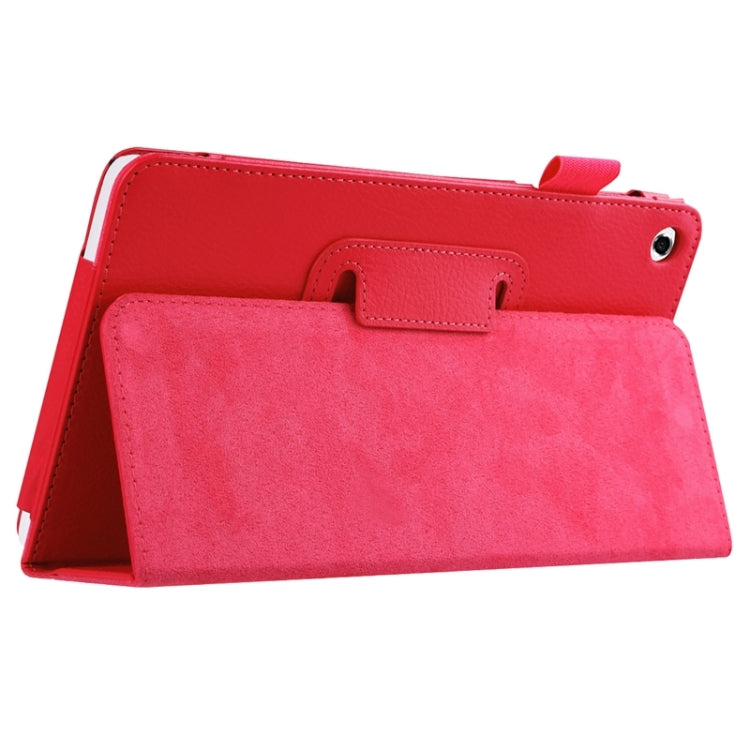 Litchi Texture Solid Color Leather Case with Holder for Huawei MediaPad M1 / S8-301W