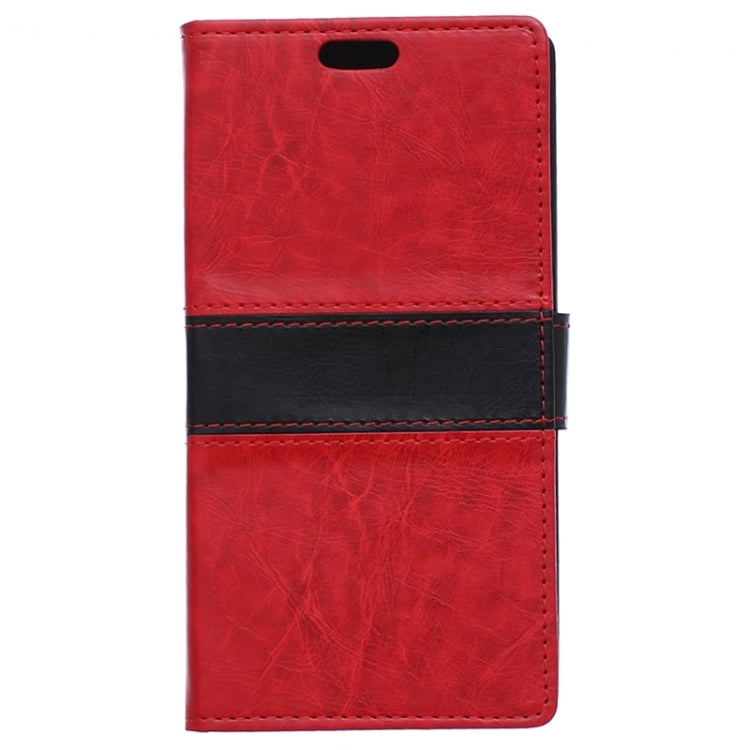 4.7 Inch Crystal Texture Horizontal Flip Colorblock Leather Case with Holder & Card Slot & Wallet for Alcatel TCL IDOL 3