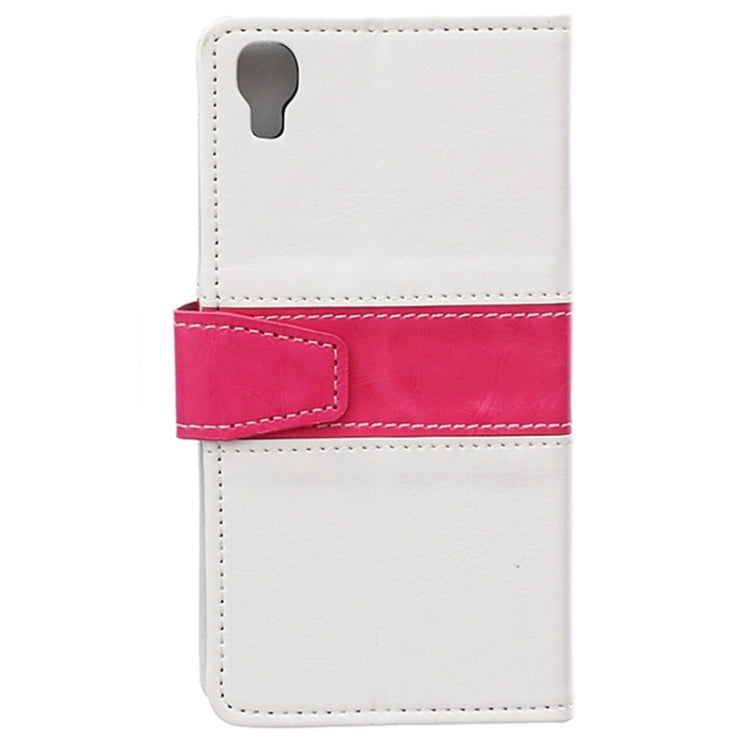 4.7 Inch Crystal Texture Horizontal Flip Colorblock Leather Case with Holder & Card Slot & Wallet for Alcatel TCL IDOL 3