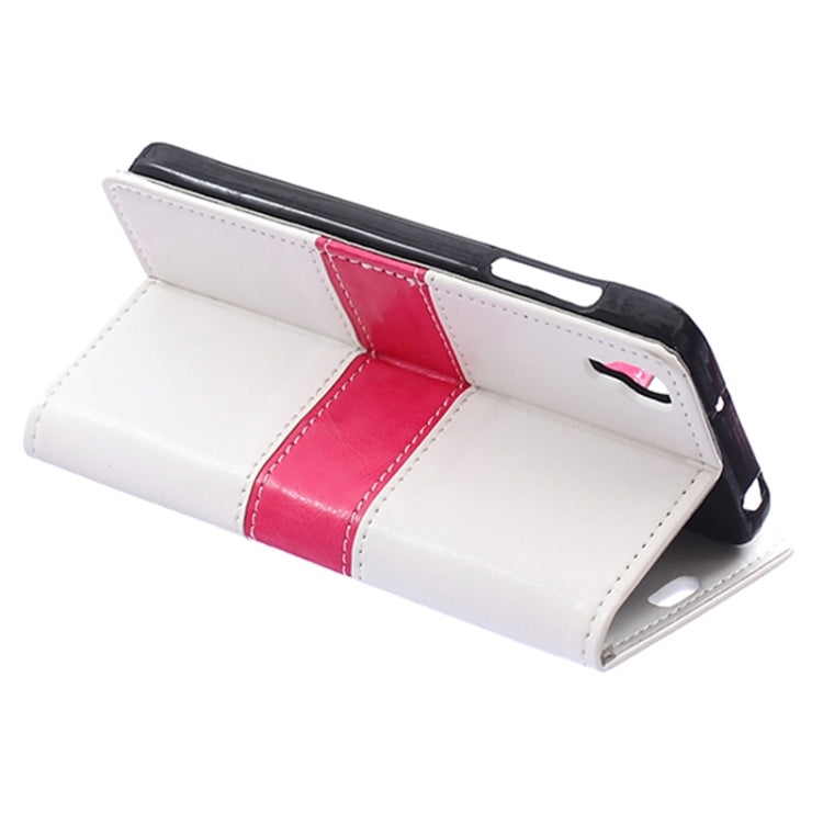 4.7 Inch Crystal Texture Horizontal Flip Colorblock Leather Case with Holder & Card Slot & Wallet for Alcatel TCL IDOL 3