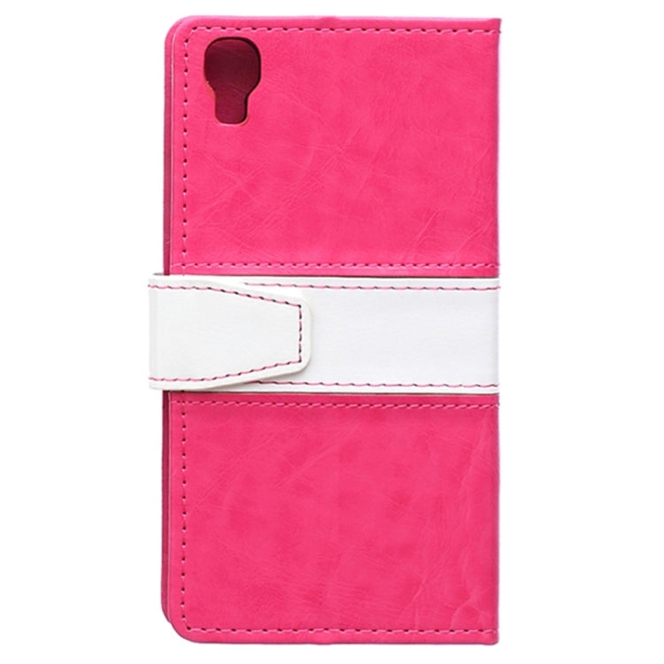 5.5 Inch Crystal Texture Horizontal Flip Colorblock Leather Case with Holder & Card Slot & Wallet for Alcatel TCL IDOL 3