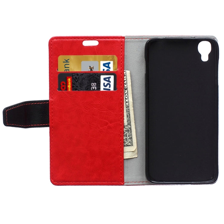 5.5 Inch Crystal Texture Horizontal Flip Colorblock Leather Case with Holder & Card Slot & Wallet for Alcatel TCL IDOL 3