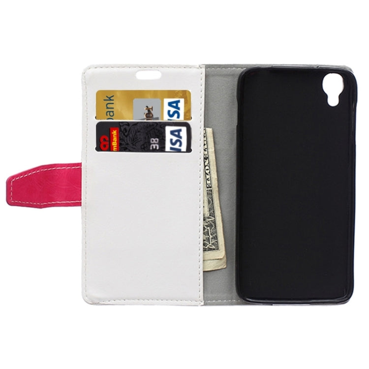 5.5 Inch Crystal Texture Horizontal Flip Colorblock Leather Case with Holder & Card Slot & Wallet for Alcatel TCL IDOL 3