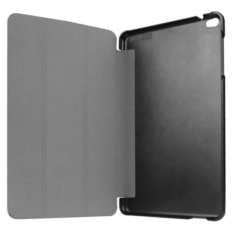 9.6 Inch Karst Texture Horizontal Flip Solid Color Leather Case with Three-Folding Holder for Huawei Honor Play Note 9.6