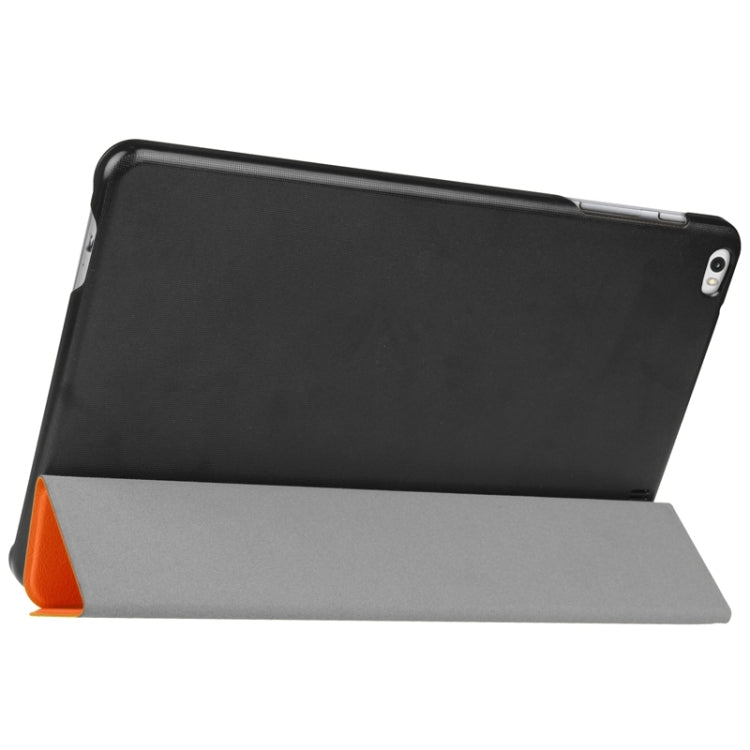 9.6 Inch Karst Texture Horizontal Flip Solid Color Leather Case with Three-Folding Holder for Huawei Honor Play Note 9.6