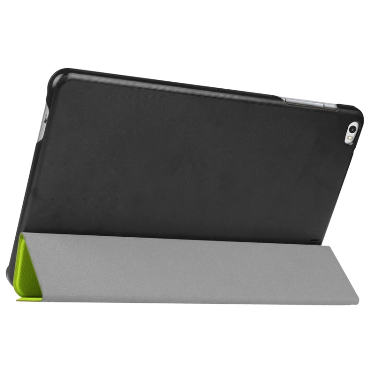 9.6 Inch Karst Texture Horizontal Flip Solid Color Leather Case with Three-Folding Holder for Huawei Honor Play Note 9.6