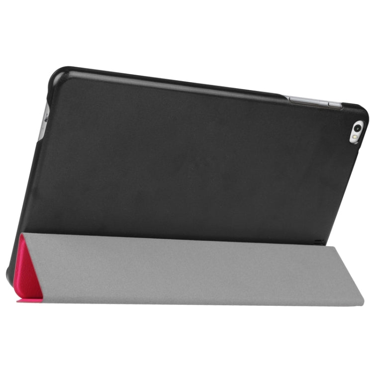 9.6 Inch Karst Texture Horizontal Flip Solid Color Leather Case with Three-Folding Holder for Huawei Honor Play Note 9.6