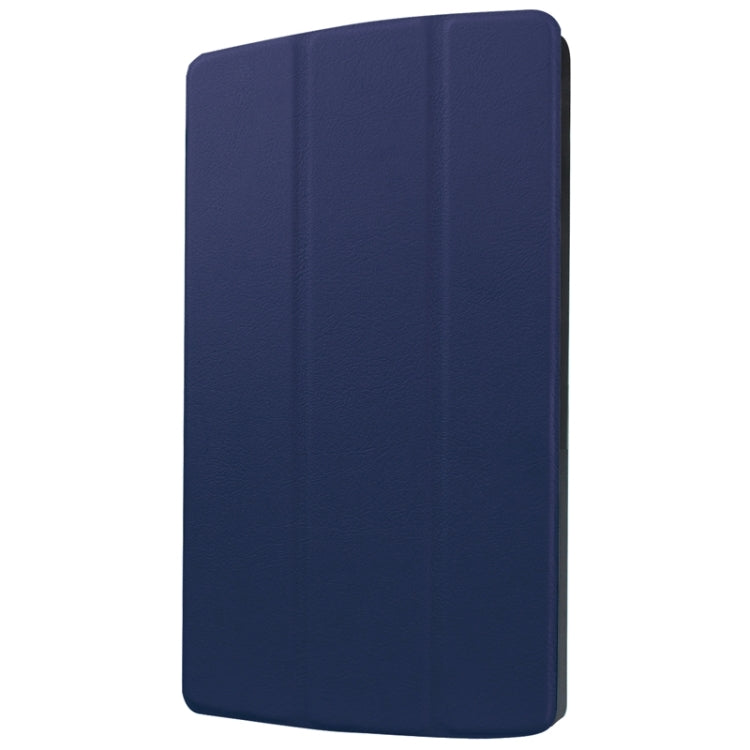 8.3 Inch Karst Texture Horizontal Flip Solid Color Leather Case with Three-Folding Holder for LG G Pad X8.3