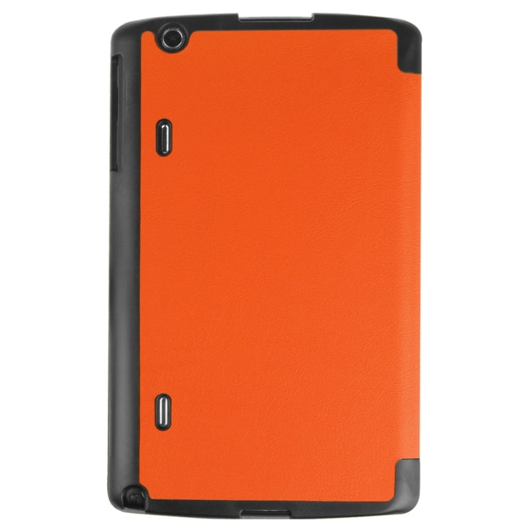 8.3 Inch Karst Texture Horizontal Flip Solid Color Leather Case with Three-Folding Holder for LG G Pad X8.3