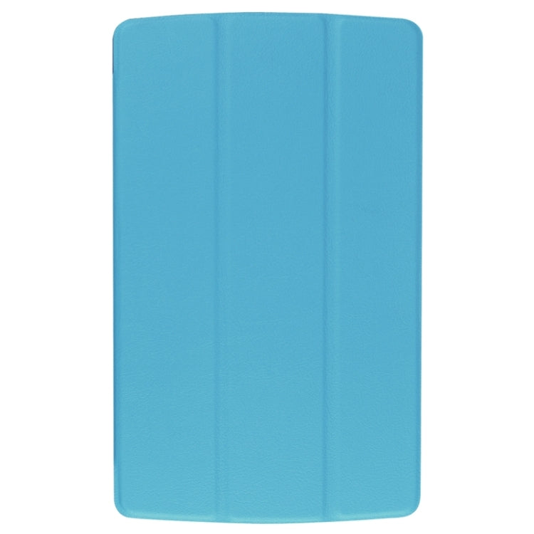 8.3 Inch Karst Texture Horizontal Flip Solid Color Leather Case with Three-Folding Holder for LG G Pad X8.3