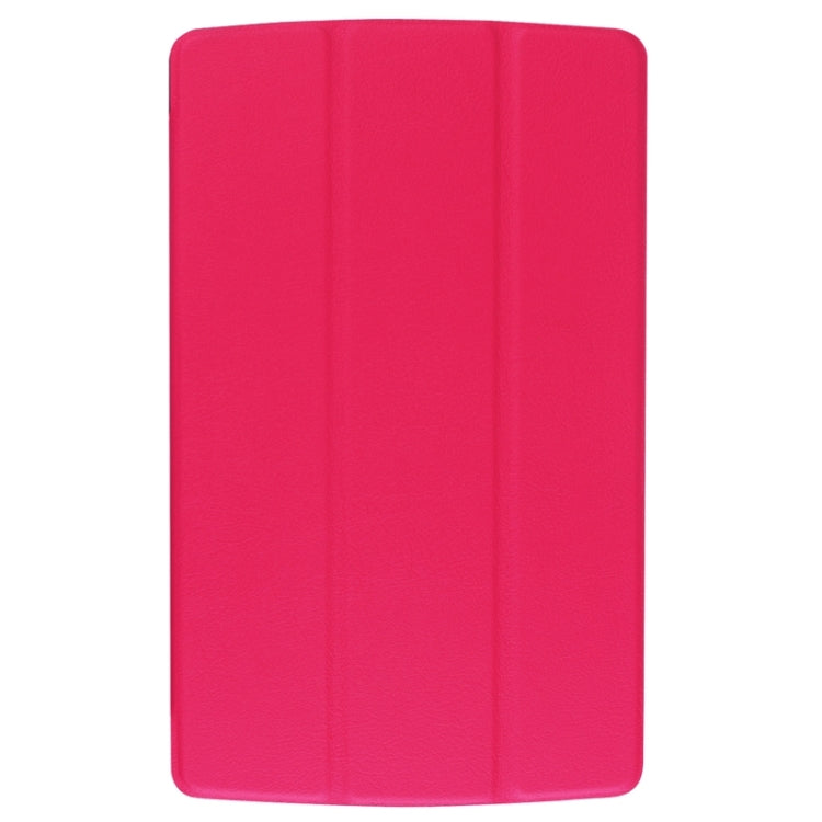 8.3 Inch Karst Texture Horizontal Flip Solid Color Leather Case with Three-Folding Holder for LG G Pad X8.3